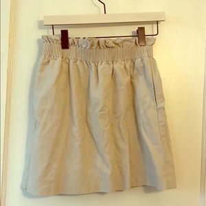 Khaki linen skirt for summer